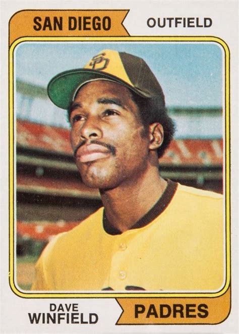 David Mark <b>Winfield</b> (October 3, 1951-) is the only athlete to be drafted into three professional sports by the San Diego Padres, the Atlanta Hawks (NBA) and Utah Stars (ABA) and the Minnesota Vikings (NFL). . Dave winfield baseball card value